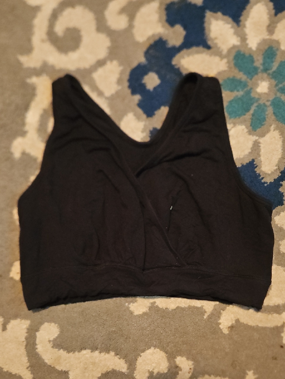 Kindred Bravely Black French Terry Racerback Nursing Bra Breastfeeding XL Busty